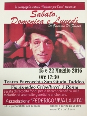 Foto e video dell'evento teatrale - Federico Viva la Vita