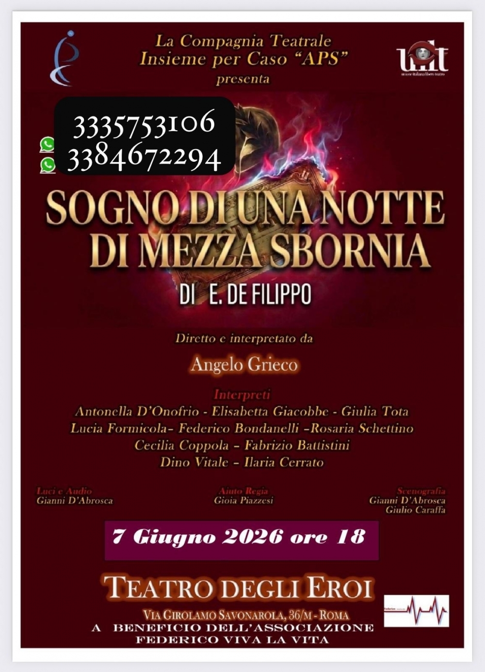 IL TEATRO PER FEDERICO VIVA LA VITA - Federico Viva la Vita